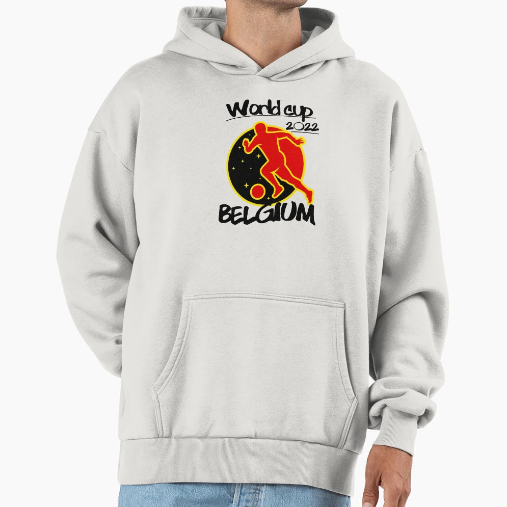 Belgium World Cup 2022 Hoodie - Minimalist Print Men Women - T-Shirt, Sweatshirt, Hoodie
