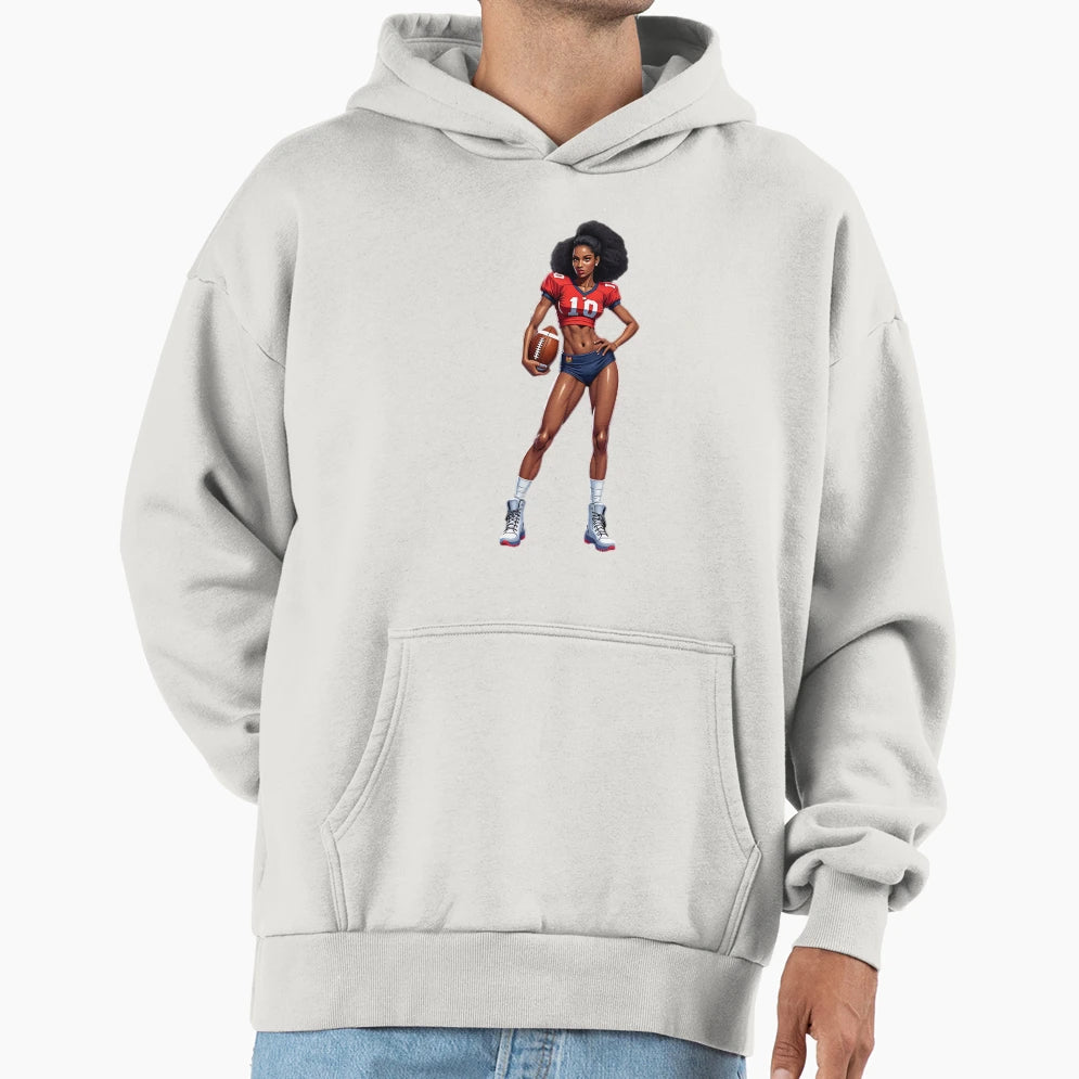 Female High School American Football Hoodie - Minimalist Print Men Women - T-Shirt, Sweatshirt, Hoodie