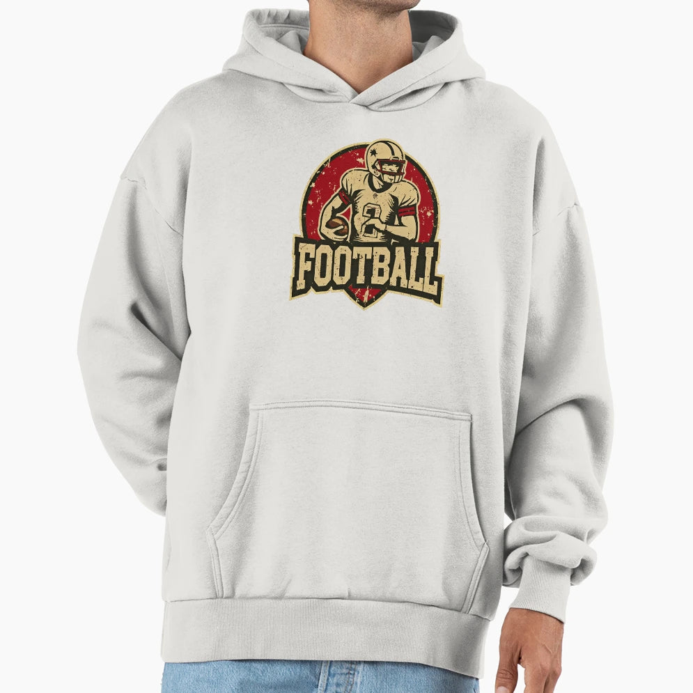 Football Sports Logo Hoodie - Minimalist Print Unisex - T-Shirt, Sweatshirt, Hoodie