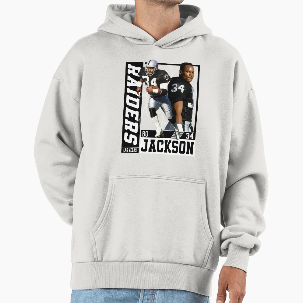Bo Sport Jackson Bo Knows Signature Hoodie - Fun Novelty Design for Adults - T-Shirt, Sweatshirt, Hoodie