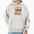 I Tackled 100 Days School Football Hoodie - Novelty Apparel Unisex - T-Shirt, Sweatshirt, Hoodie