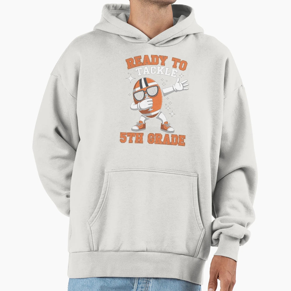 5Th Grade Football Back To School Hoodie - Graphic Print Men Women - T-Shirt, Sweatshirt, Hoodie