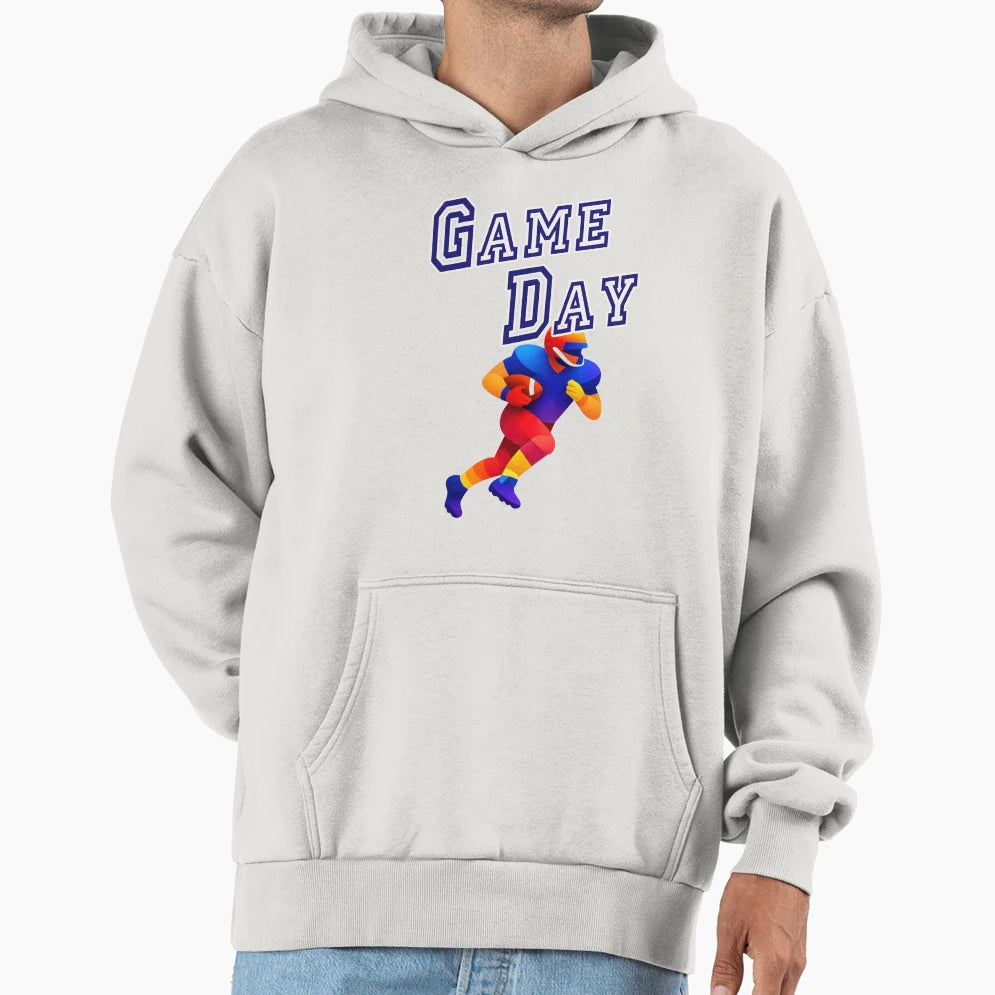 Game Day American Football Player Hoodie - Trendy Graphic for Adults - T-Shirt, Sweatshirt, Hoodie