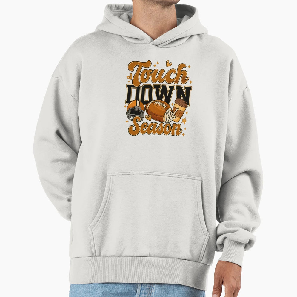Touchdown Season Fall Football Hoodie - Casual Everyday Wear Unisex - T-Shirt, Sweatshirt, Hoodie