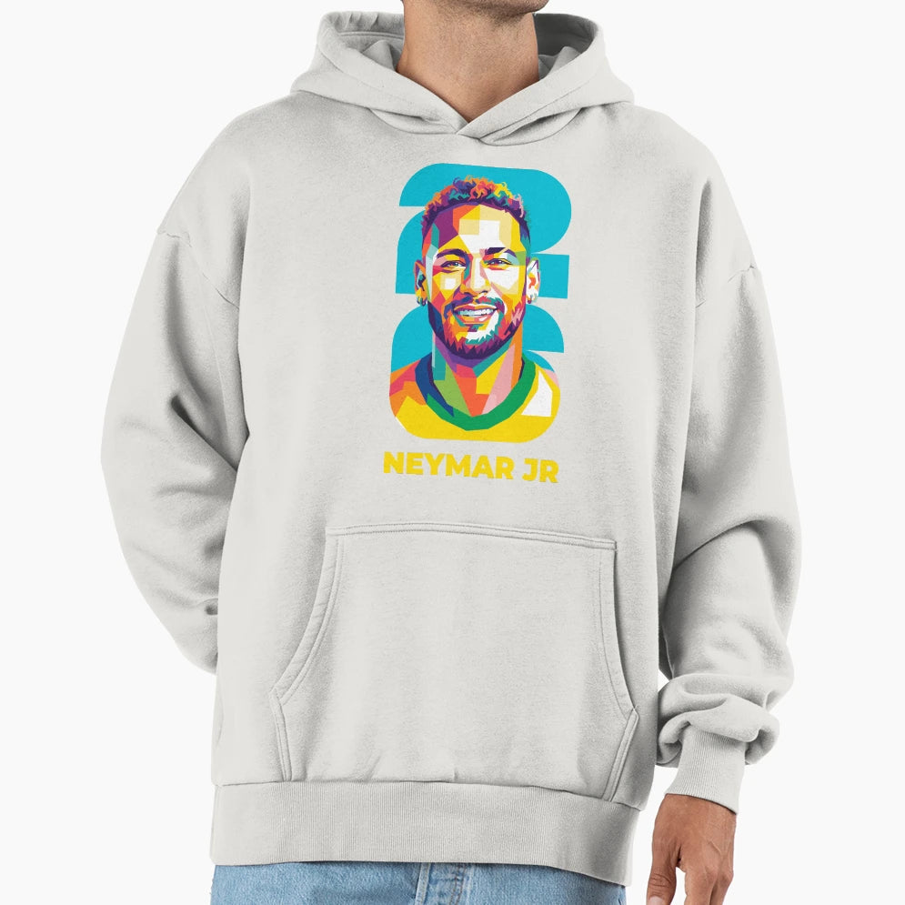 Neymar Jr Joga Bonito Pop Art Tribute Hoodie - Unique Graphic for Adults - T-Shirt, Sweatshirt, Hoodie