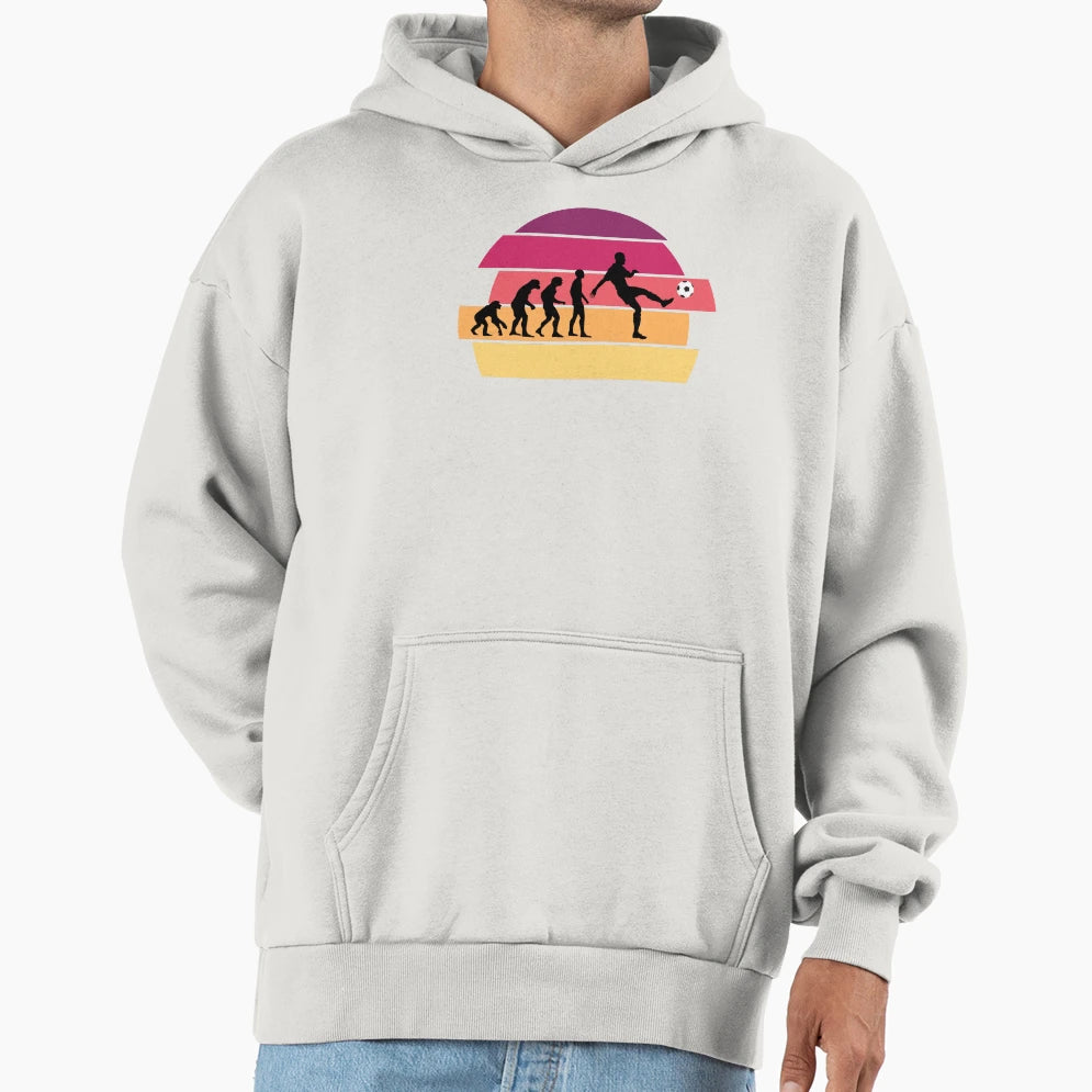 Evolution Humanity Towards Football Hoodie - Streetwear Style for Adults - T-Shirt, Sweatshirt, Hoodie