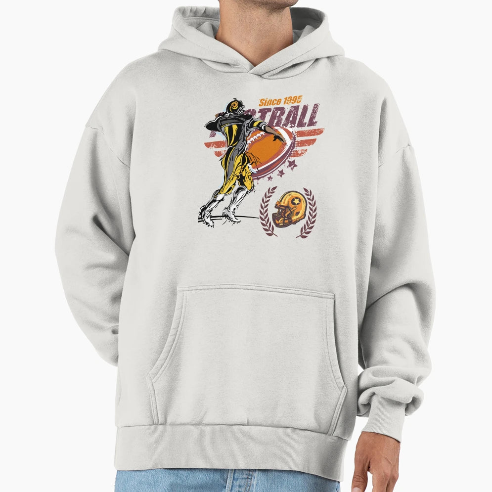 Deadfamous American Football Hoodie - Trendy Graphic Unisex - T-Shirt, Sweatshirt, Hoodie