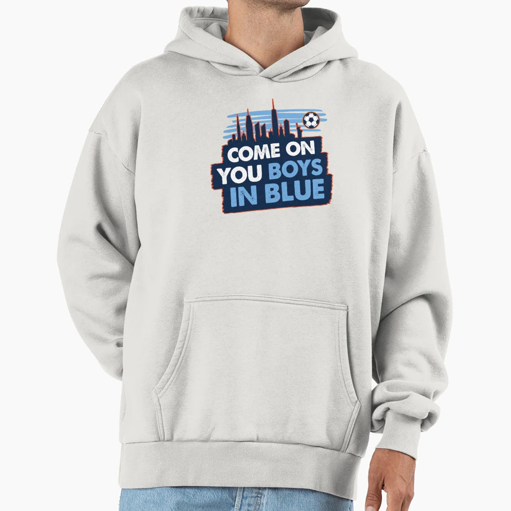 Come You Blue Soccer Nyc Skyline Hoodie - Novelty Apparel Men Women - T-Shirt, Sweatshirt, Hoodie