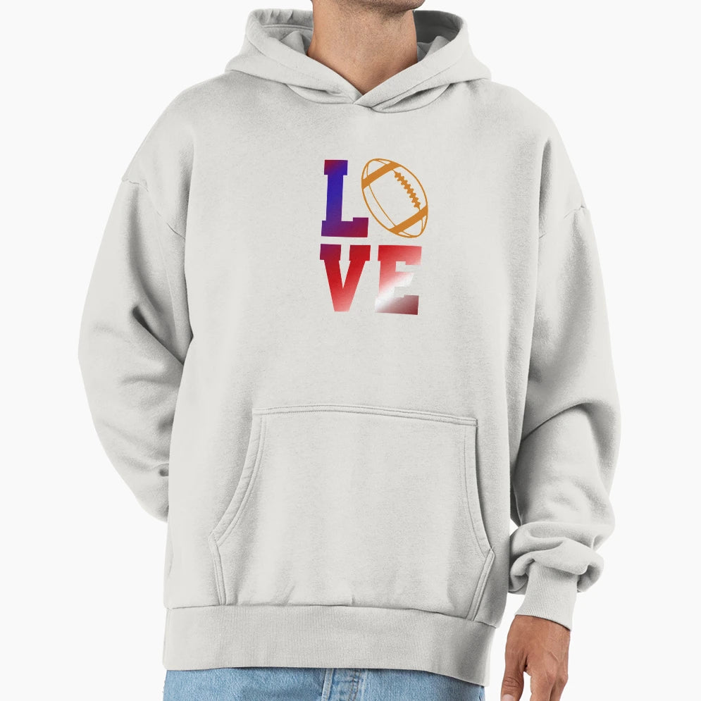 Love Football American Football Hoodie - Graphic Print Unisex - T-Shirt, Sweatshirt, Hoodie