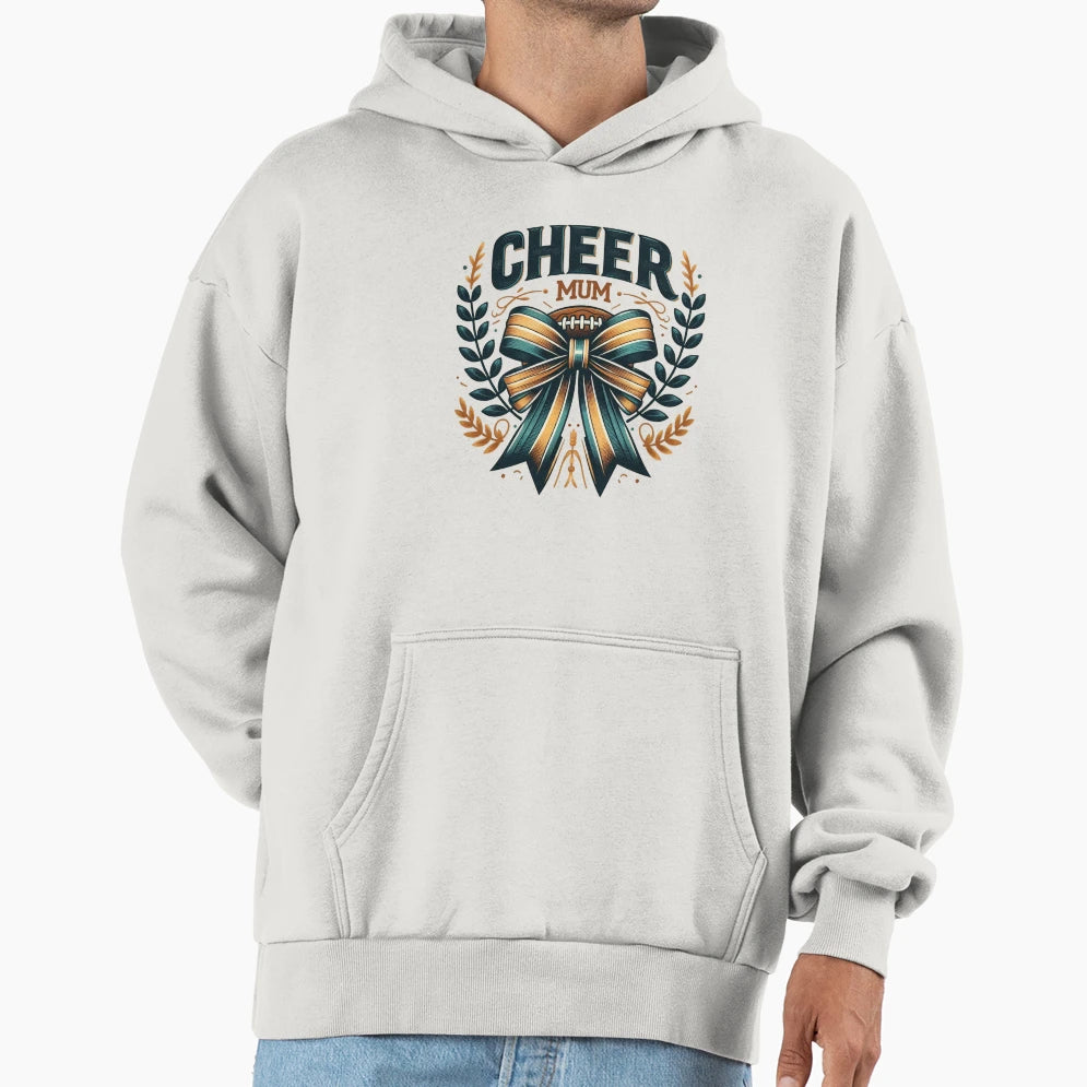 Cheer Mom Flowers Hoodie - Fun Novelty Design for Adults - T-Shirt, Sweatshirt, Hoodie
