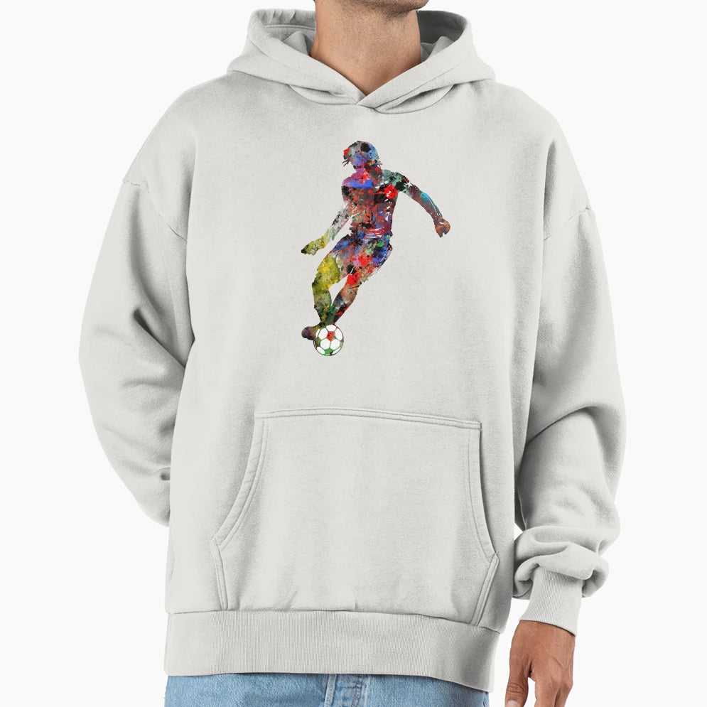 Football Player Hoodie - Minimalist Print Unisex - T-Shirt, Sweatshirt, Hoodie