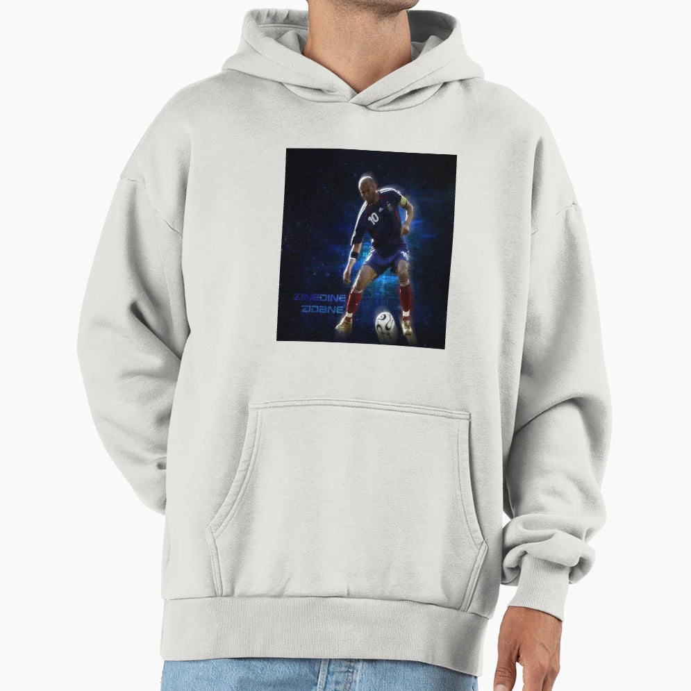 Zinedine Zidane Illustration Hoodie - Unique Graphic Unisex - T-Shirt, Sweatshirt, Hoodie