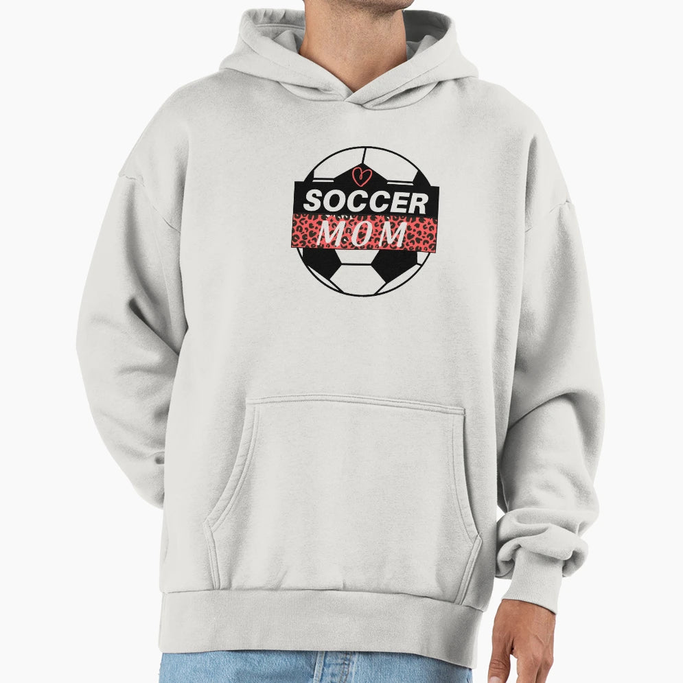 Soccer Ball Mom Hoodie - Trendy Graphic for Adults - T-Shirt, Sweatshirt, Hoodie