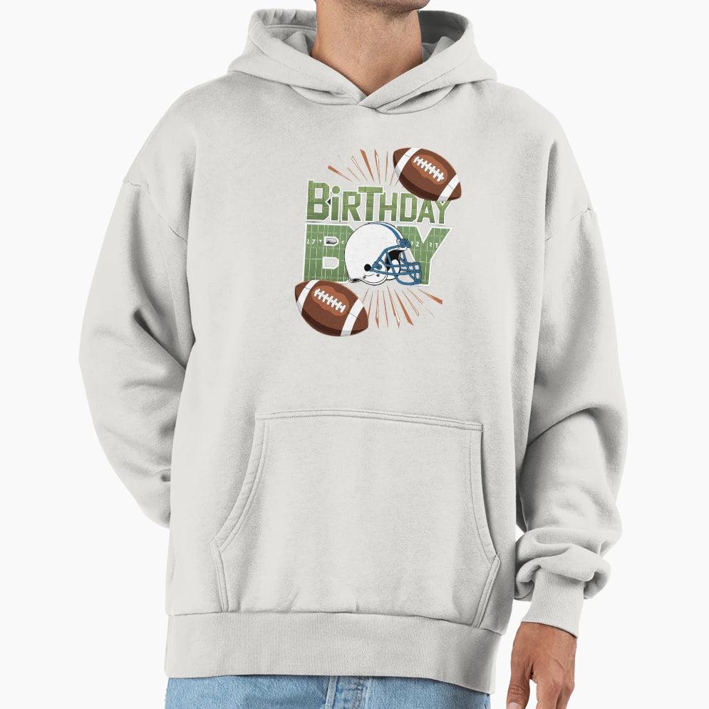 Birthday Football Birthday Party Hoodie - Casual Everyday Wear for Adults - T-Shirt, Sweatshirt, Hoodie