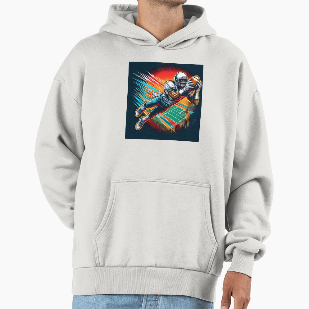 Rugby Player Hoodie - Aesthetic Graphic for Adults - T-Shirt, Sweatshirt, Hoodie