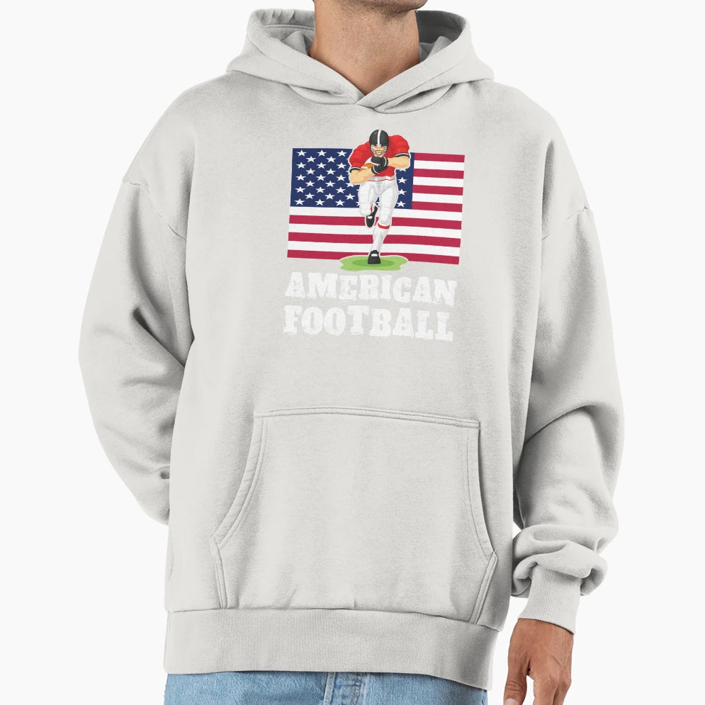 American Football Hoodie - Fun Novelty Design Men Women - T-Shirt, Sweatshirt, Hoodie
