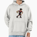 Cartoon Playing Football Hoodie - Minimalist Print Men Women - T-Shirt, Sweatshirt, Hoodie