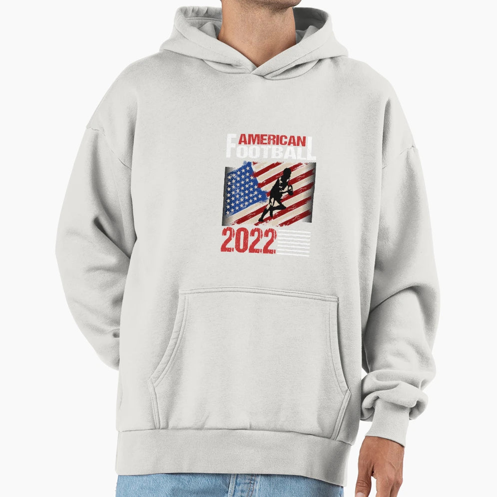 Football Lover American Football Player Hoodie - Unique Graphic Men Women - T-Shirt, Sweatshirt, Hoodie