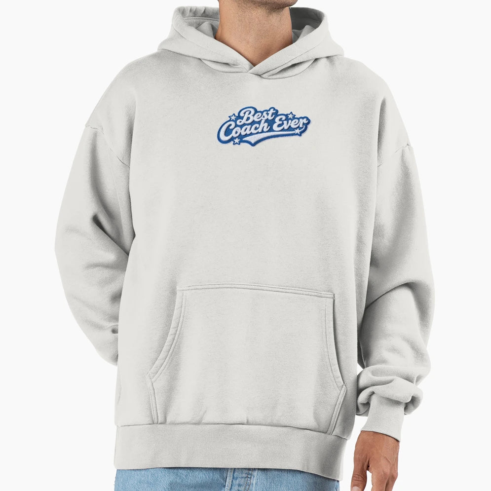 Best Coach Badge Hoodie - Aesthetic Graphic Men Women - T-Shirt, Sweatshirt, Hoodie