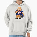 Funny American Football Player Cartoon Hoodie - Trendy Graphic for Adults - T-Shirt, Sweatshirt, Hoodie
