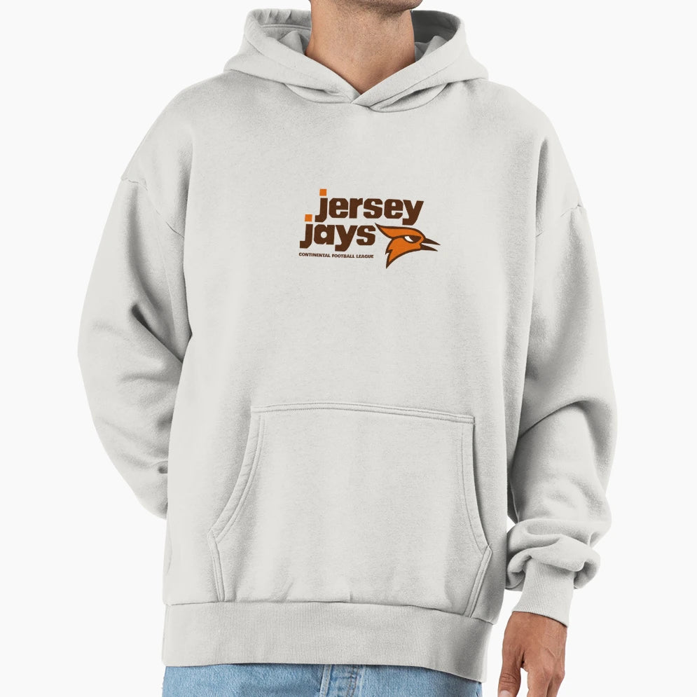 Jersey Jays Continental Football League Logo Hoodie - Trendy Graphic Unisex - T-Shirt, Sweatshirt, Hoodie
