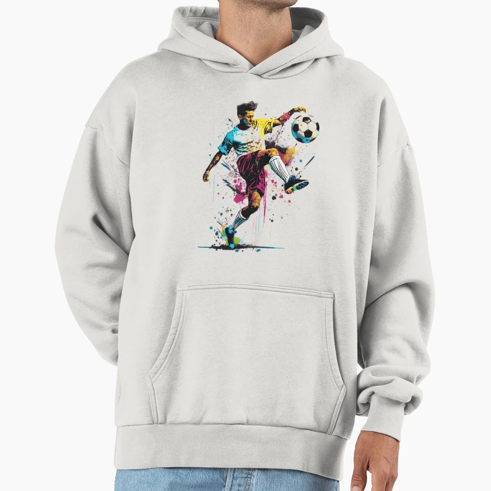 Soccer Player Hoodie - Minimalist Print Men Women - T-Shirt, Sweatshirt, Hoodie