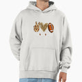 Peace Love Football Sports Hoodie - Trendy Graphic for Adults - T-Shirt, Sweatshirt, Hoodie