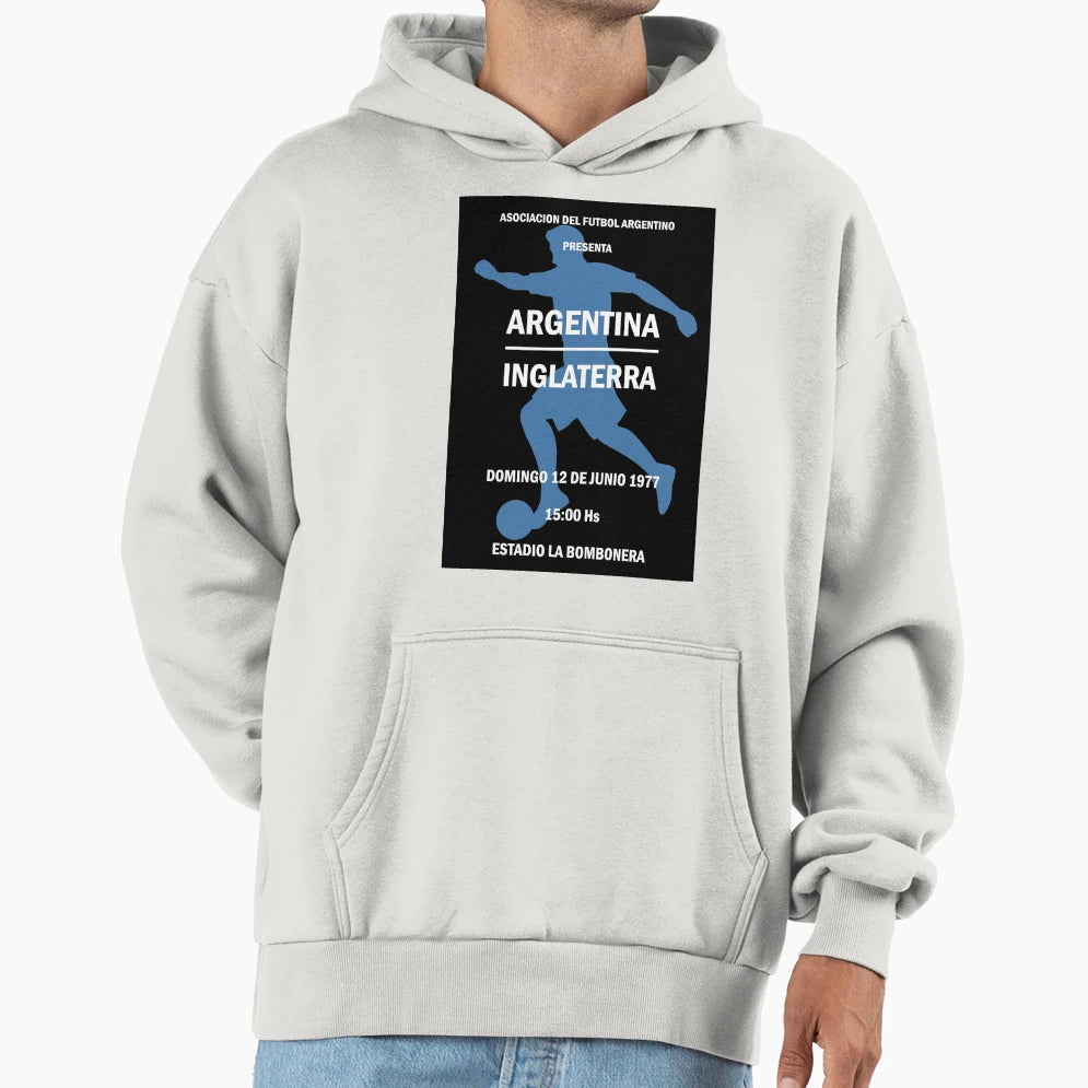 Argentina V England 1977 Estadio La Hoodie - Aesthetic Graphic Unisex - T-Shirt, Sweatshirt, Hoodie