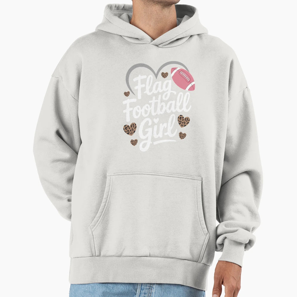 Flag Football Lovers Hoodie - Minimalist Print Men Women - T-Shirt, Sweatshirt, Hoodie