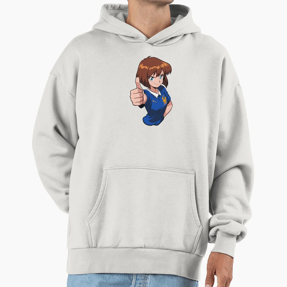 France Football Fan Anime Hoodie - Custom Art Print Men Women - T-Shirt, Sweatshirt, Hoodie