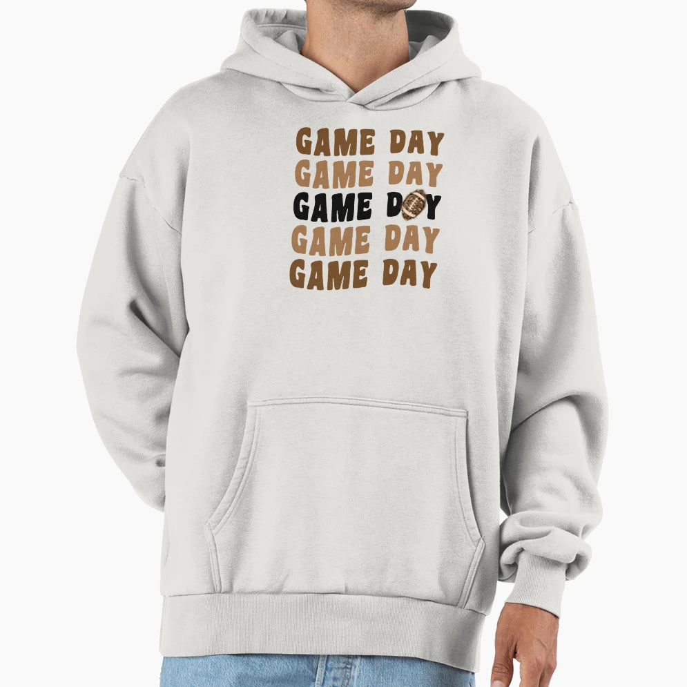 Football Game Day Hoodie - Casual Everyday Wear Men Women - T-Shirt, Sweatshirt, Hoodie