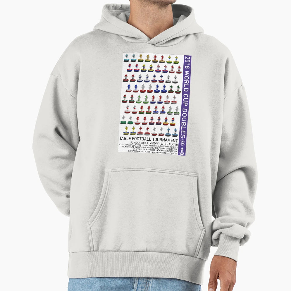 World Cup Doubles 2018 Tournament Hoodie - Novelty Apparel for Adults - T-Shirt, Sweatshirt, Hoodie