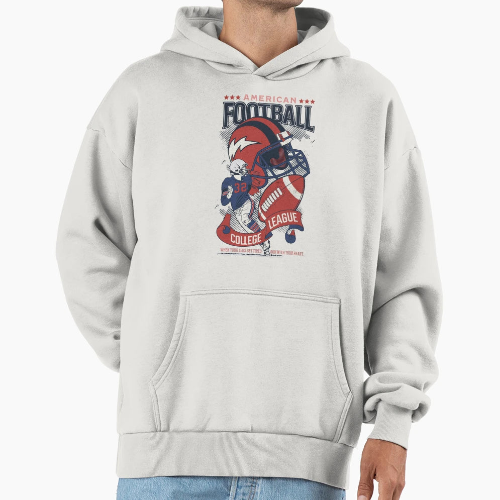 American Football Run Your Heart Hoodie - Streetwear Style for Adults - T-Shirt, Sweatshirt, Hoodie