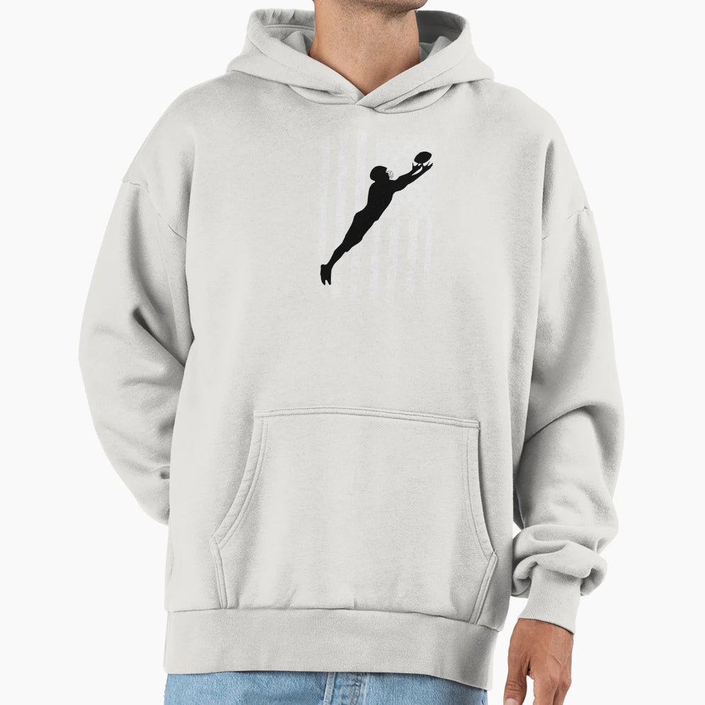 Football American Flag Hoodie - Fun Novelty Design for Adults - T-Shirt, Sweatshirt, Hoodie