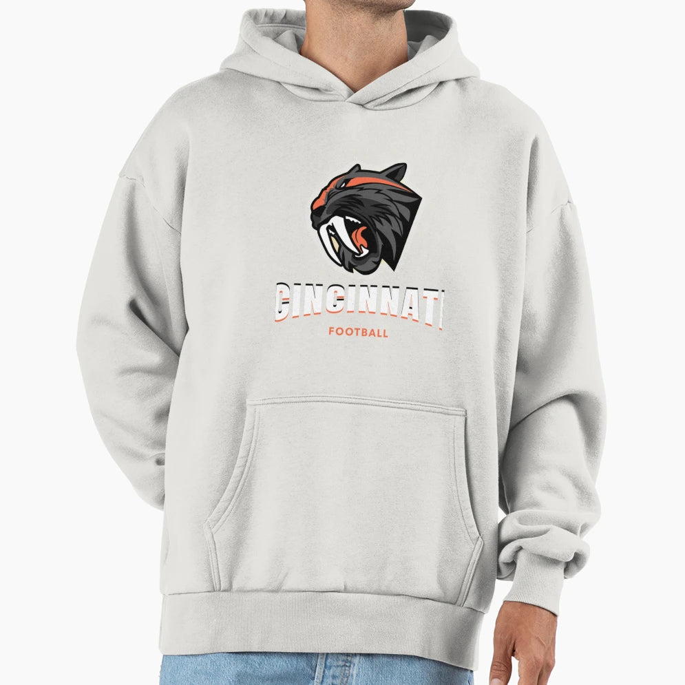 Cincinnati Football Hoodie - Novelty Apparel Unisex - T-Shirt, Sweatshirt, Hoodie