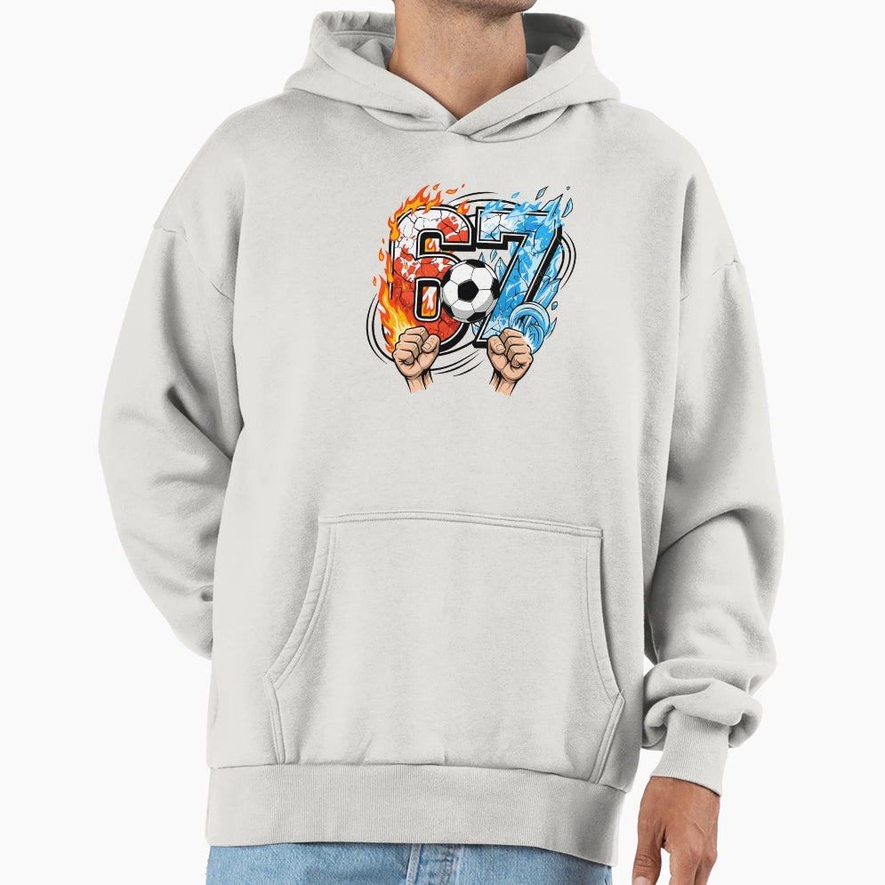 Funny 67 Soccer Sporty Hoodie - Trendy Graphic Men Women - T-Shirt, Sweatshirt, Hoodie