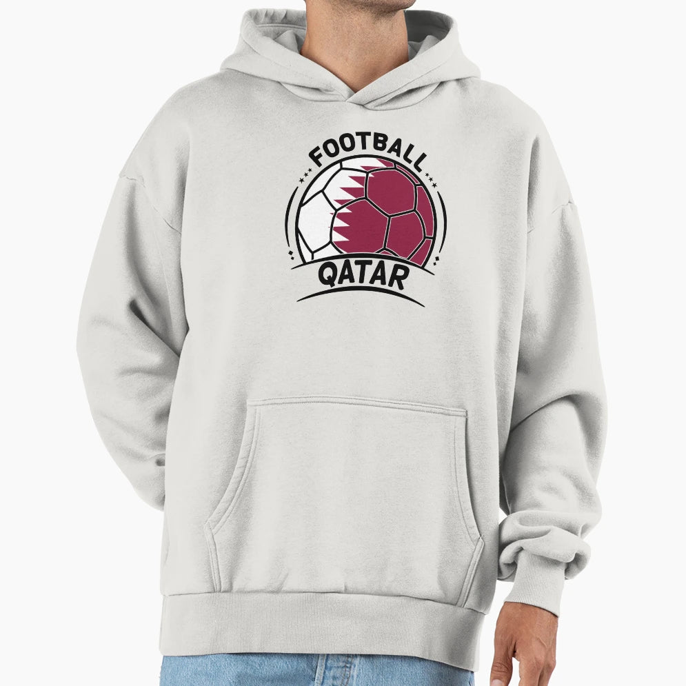 Qatar Football Team Qatar Flag Inside Hoodie - Graphic Print for Adults - T-Shirt, Sweatshirt, Hoodie