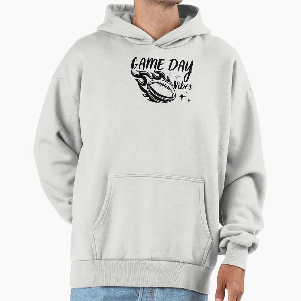 Game Day Vibes Football Soccer Hoodie - Graphic Print for Adults - T-Shirt, Sweatshirt, Hoodie