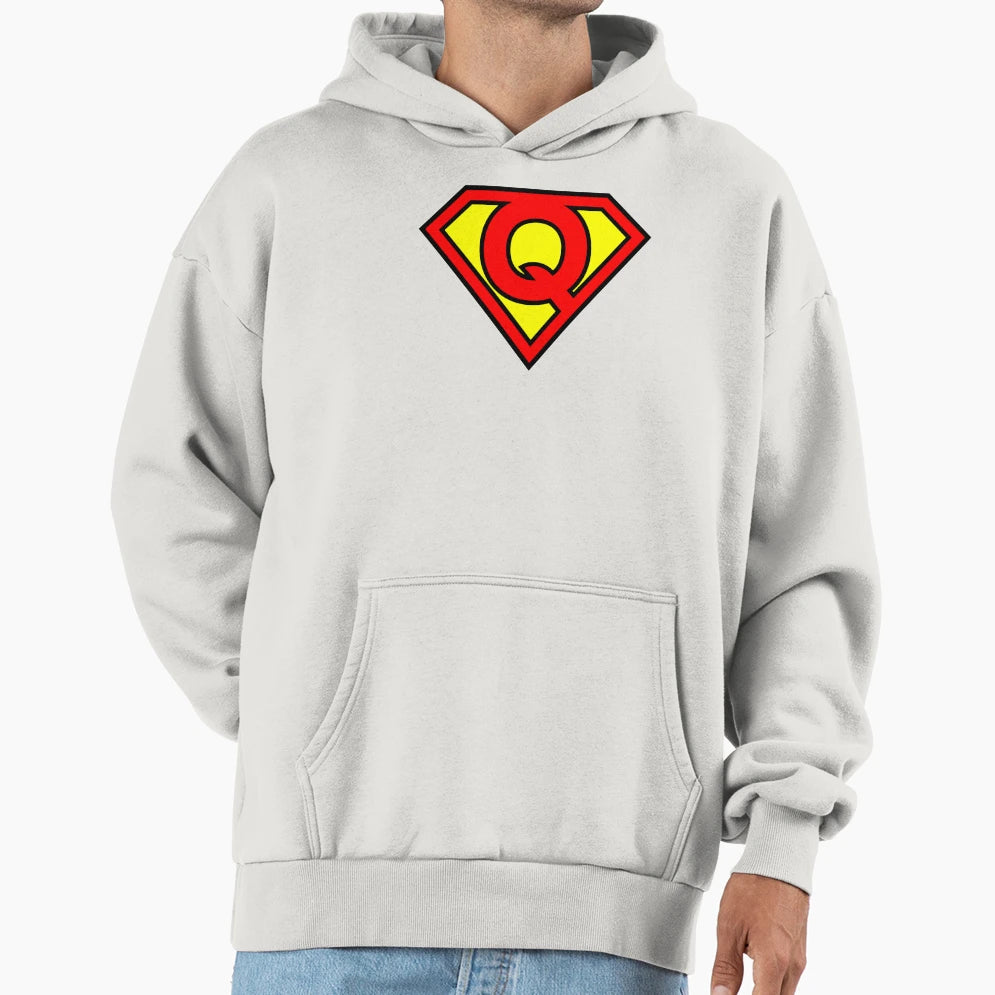 Letter Q Super Letter Vol 1 Hoodie - Streetwear Style for Adults - T-Shirt, Sweatshirt, Hoodie