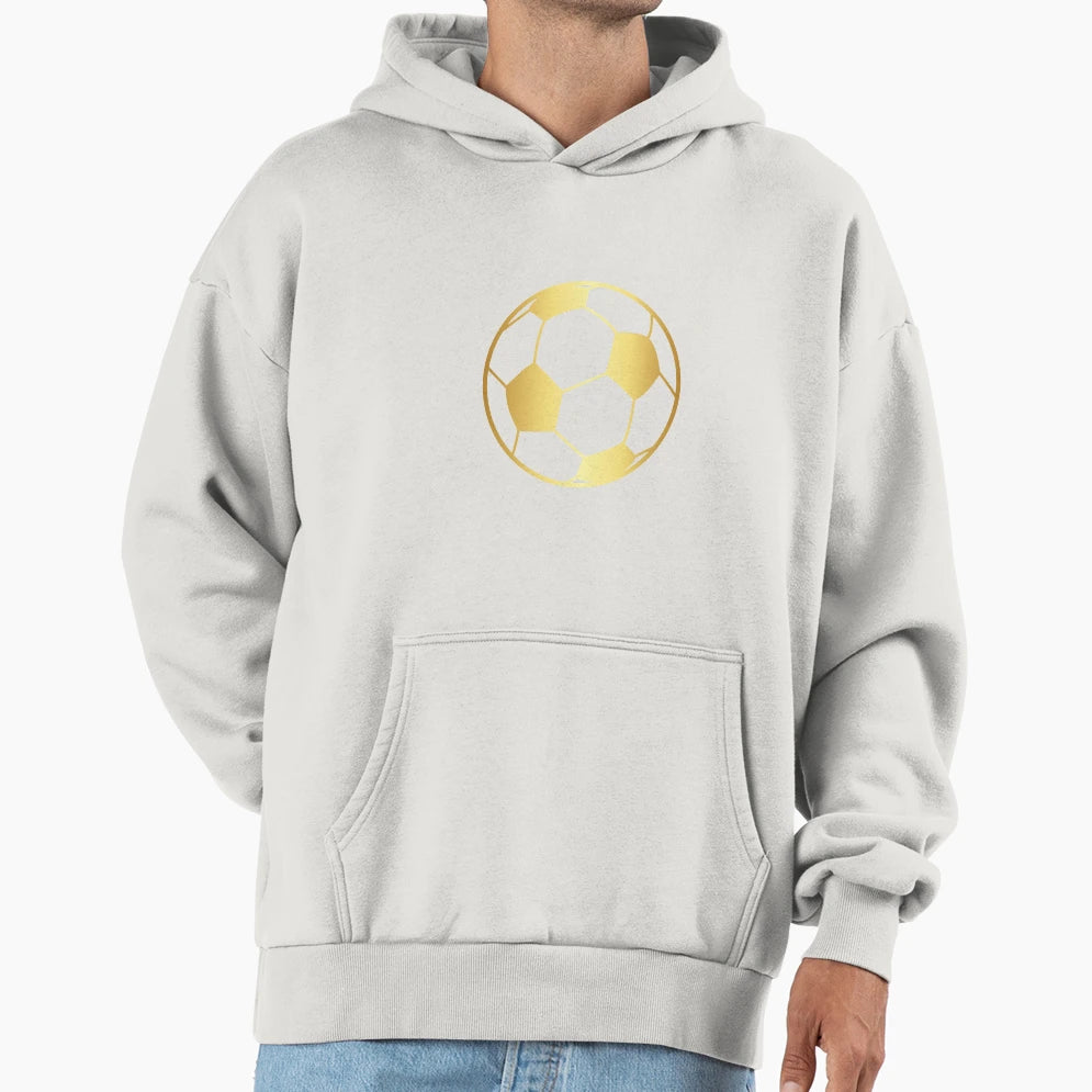 Gold Soccer Ball Hoodie - Unique Graphic Men Women - T-Shirt, Sweatshirt, Hoodie