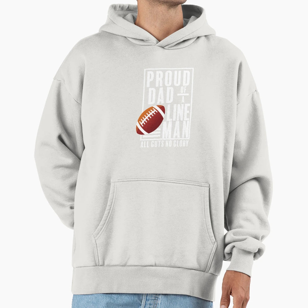 Proud Dad Football All Guts No Glory T-Shirt - Minimalist Print Unisex - T-Shirt, Sweatshirt, Hoodie