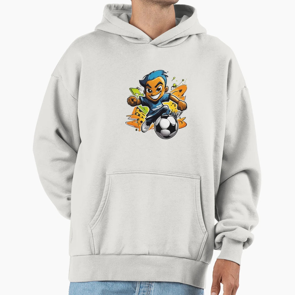 Soccer Squad Kickin It Cartoon Hoodie - Custom Art Print Men Women - T-Shirt, Sweatshirt, Hoodie