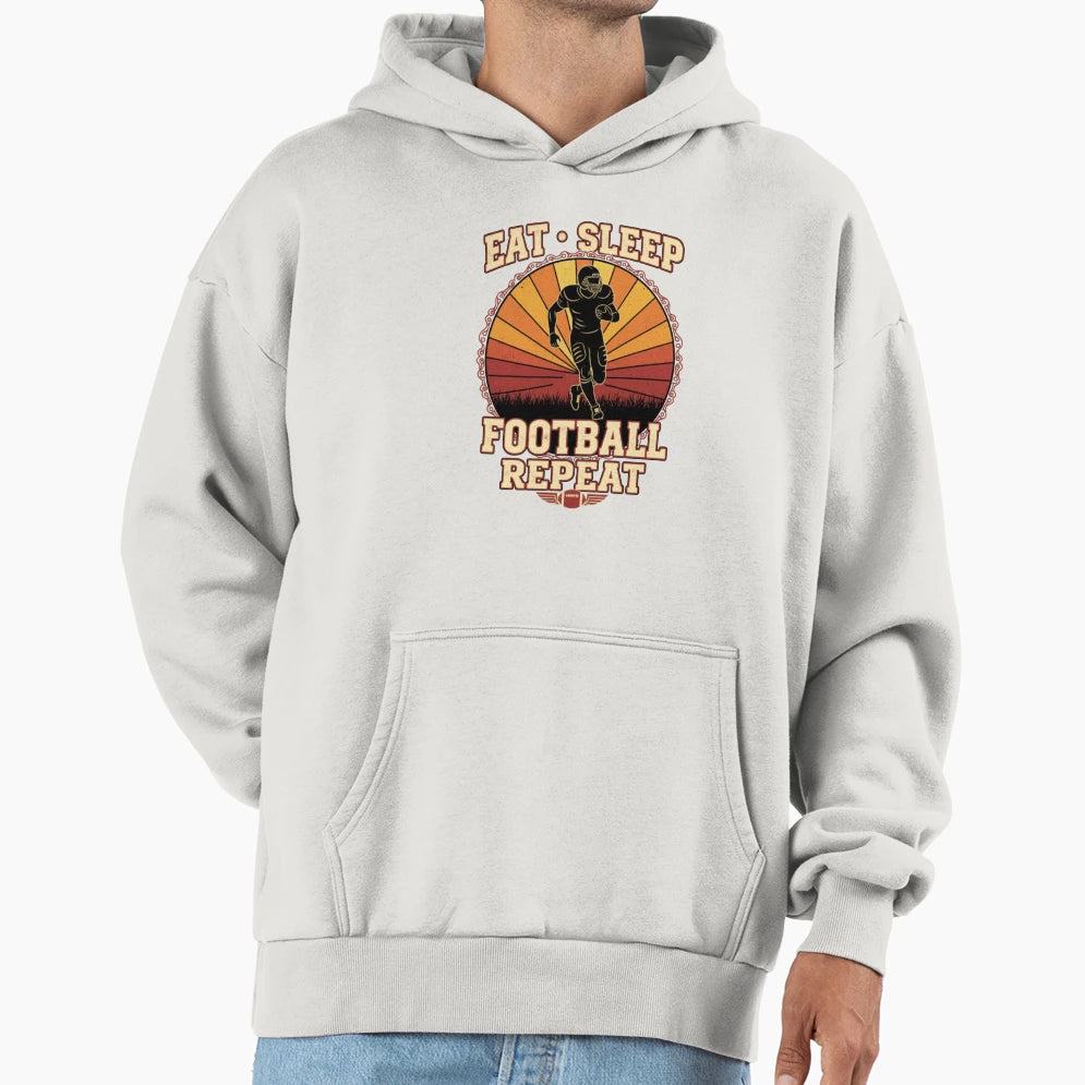 Football Passion Never Stops Hoodie - Aesthetic Graphic Unisex - T-Shirt, Sweatshirt, Hoodie