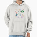 Abstract Multi Color Football Soccer Hoodie - Minimalist Print Men Women - T-Shirt, Sweatshirt, Hoodie