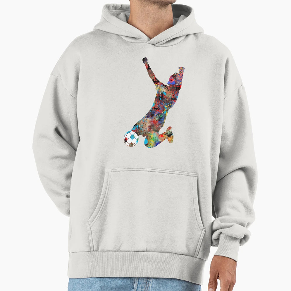 Football Player Hoodie - Casual Everyday Wear Men Women - T-Shirt, Sweatshirt, Hoodie