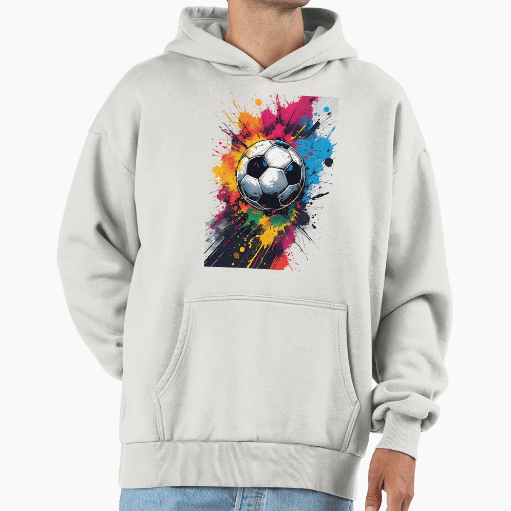 Explosive Soccer Colorful Passion Hoodie - Fun Novelty Design Unisex - T-Shirt, Sweatshirt, Hoodie