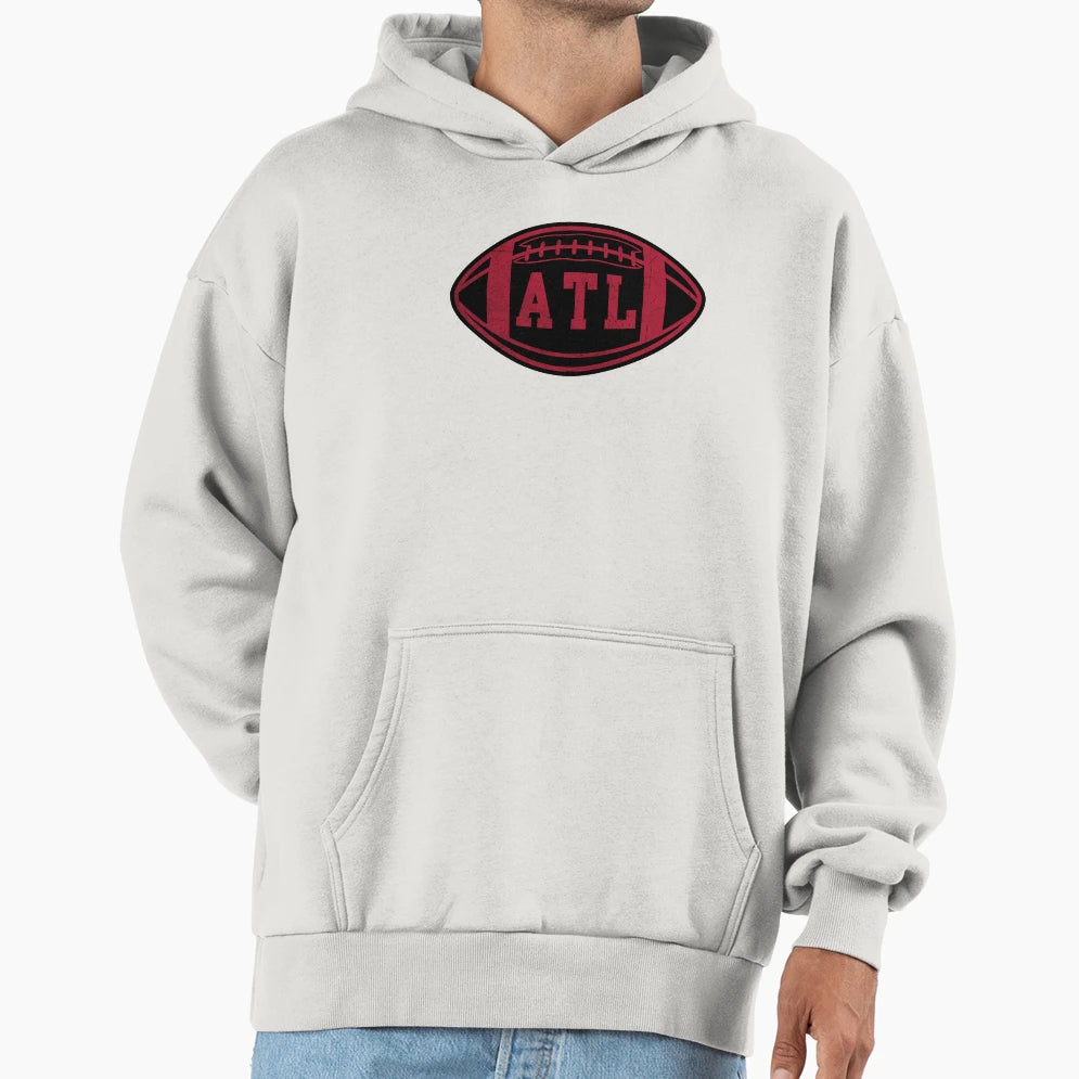 Atlanta Throwback Football Hoodie - Novelty Apparel for Adults - T-Shirt, Sweatshirt, Hoodie