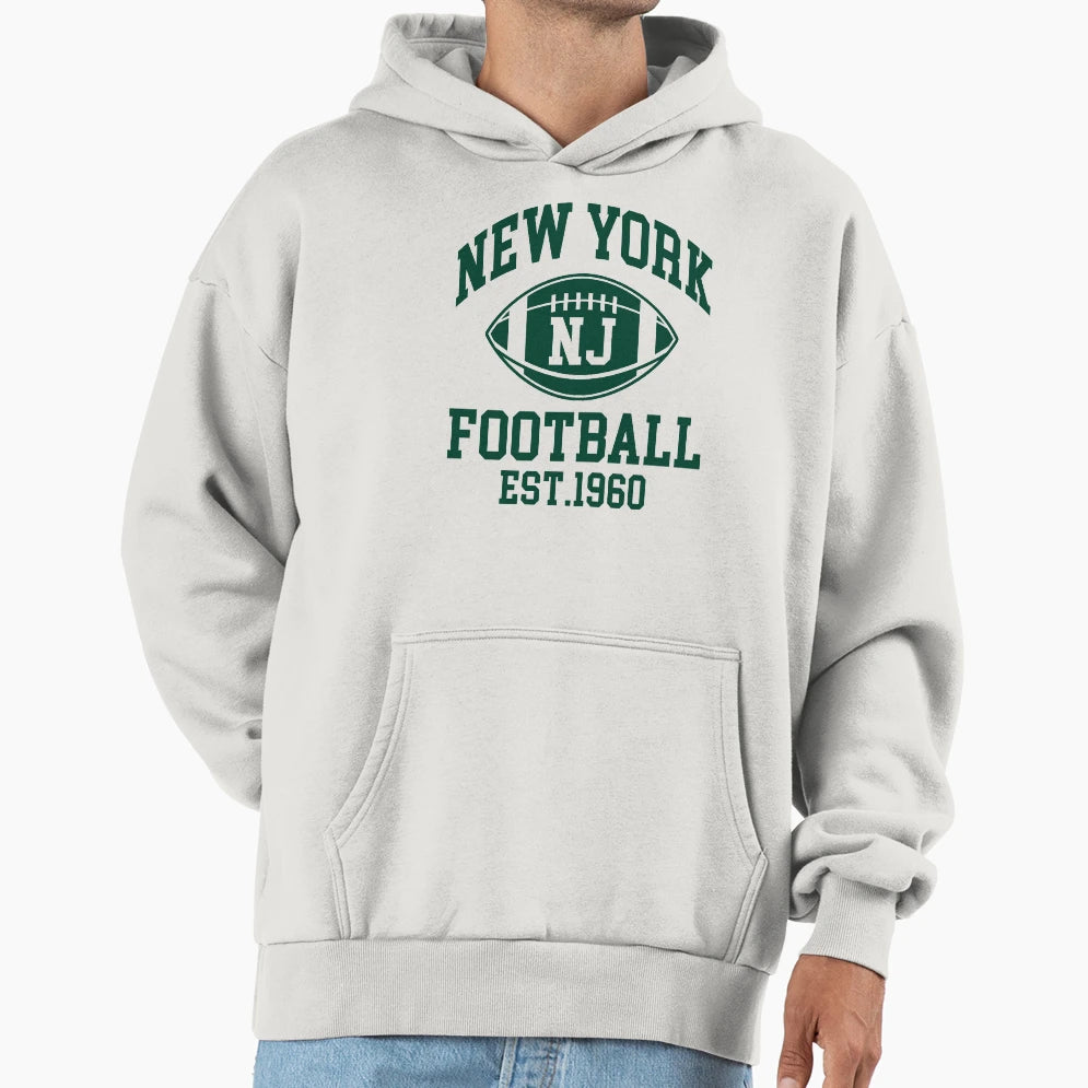 New York Football New Jersey Supporters Hoodie - Trendy Graphic for Adults - T-Shirt, Sweatshirt, Hoodie
