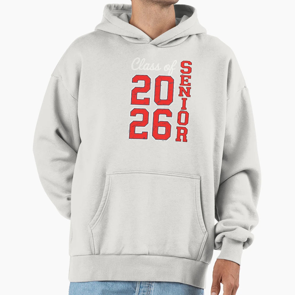 Class 2026 Senior Hoodie - Unique Graphic for Adults - T-Shirt, Sweatshirt, Hoodie