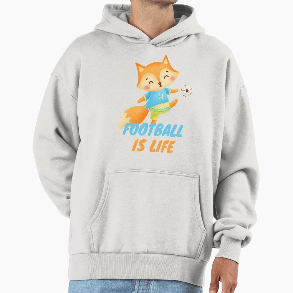 Football Is Life Hoodie - Graphic Print Men Women - T-Shirt, Sweatshirt, Hoodie